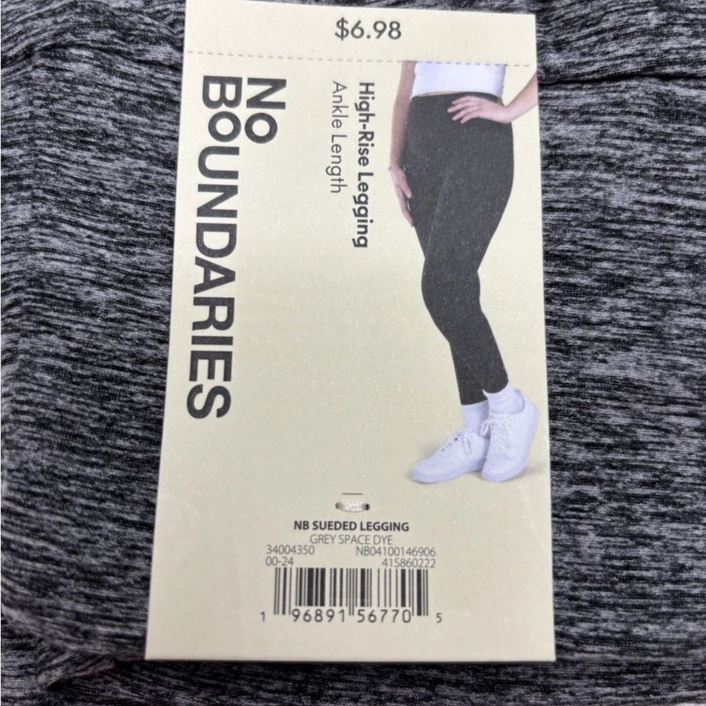 2 pairs No Boundaries Black and Gray High-Rise Leggings